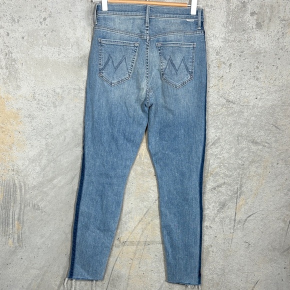 Mother The Stunner Ankle Step Fray Light Wash Raw Hem Crop Jeans - Picture 3 of 12